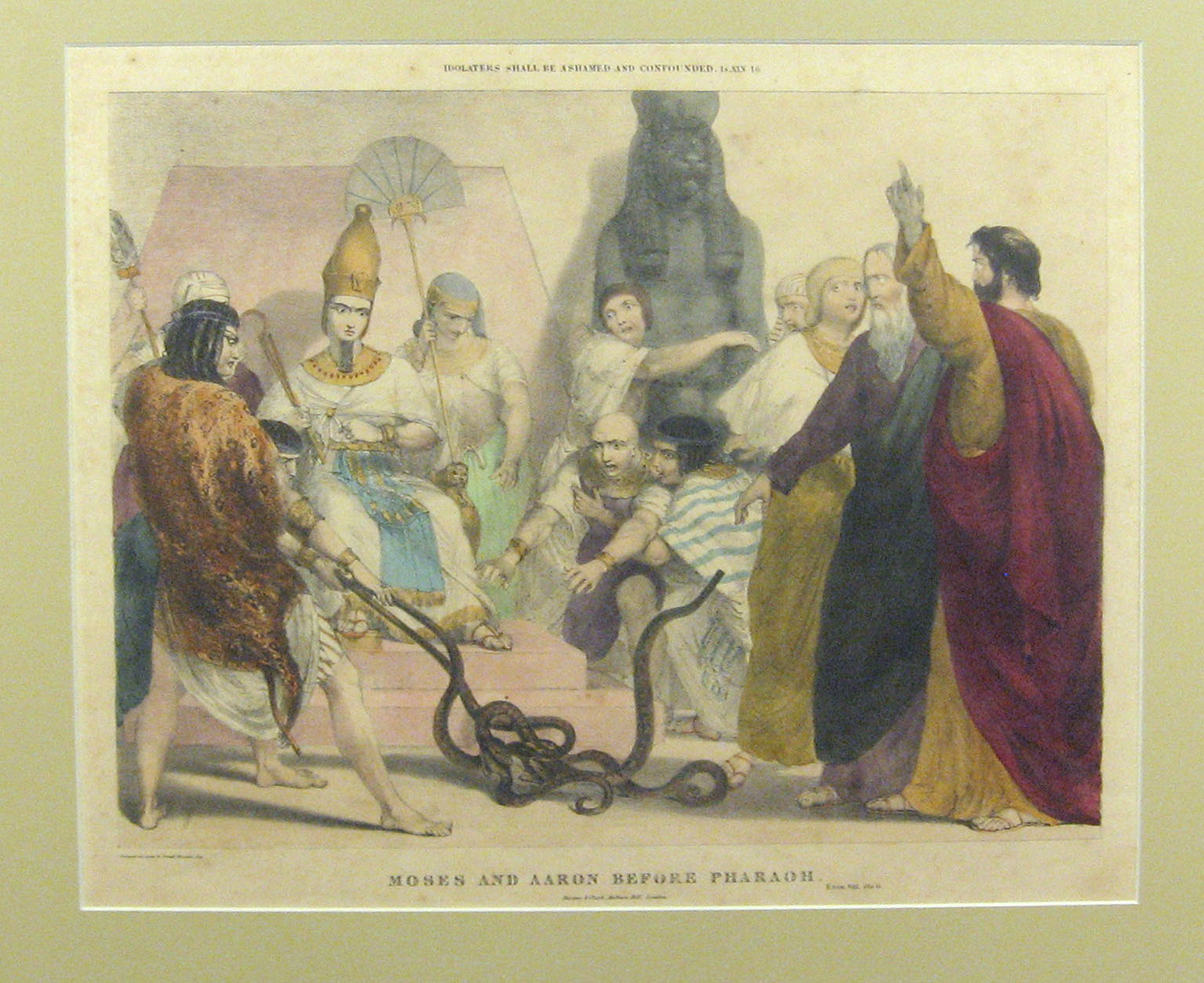 Appraisal: pieces Hand-Colored Lithographs Howard Frank Old Testament scenes Moses and