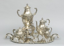 Appraisal: A Magnificent Heisler-Manheim Silver Coffee Service German ca Mid -