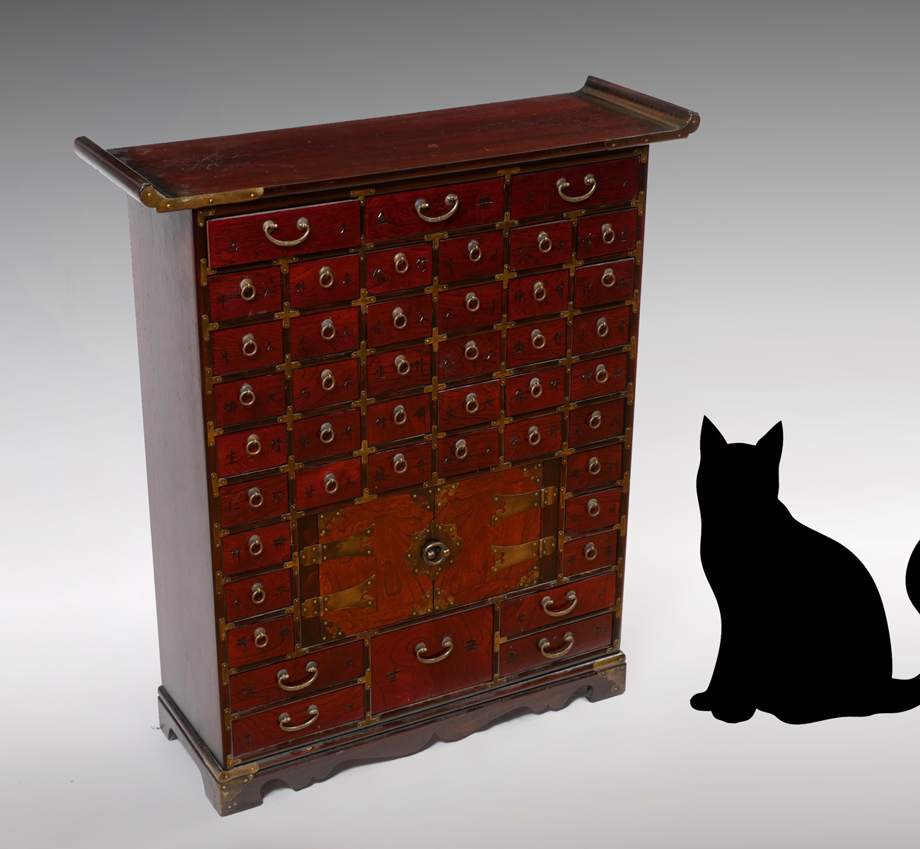 Appraisal: CHINESE SPICE CABINET - Drawer - door Spice cabinet having