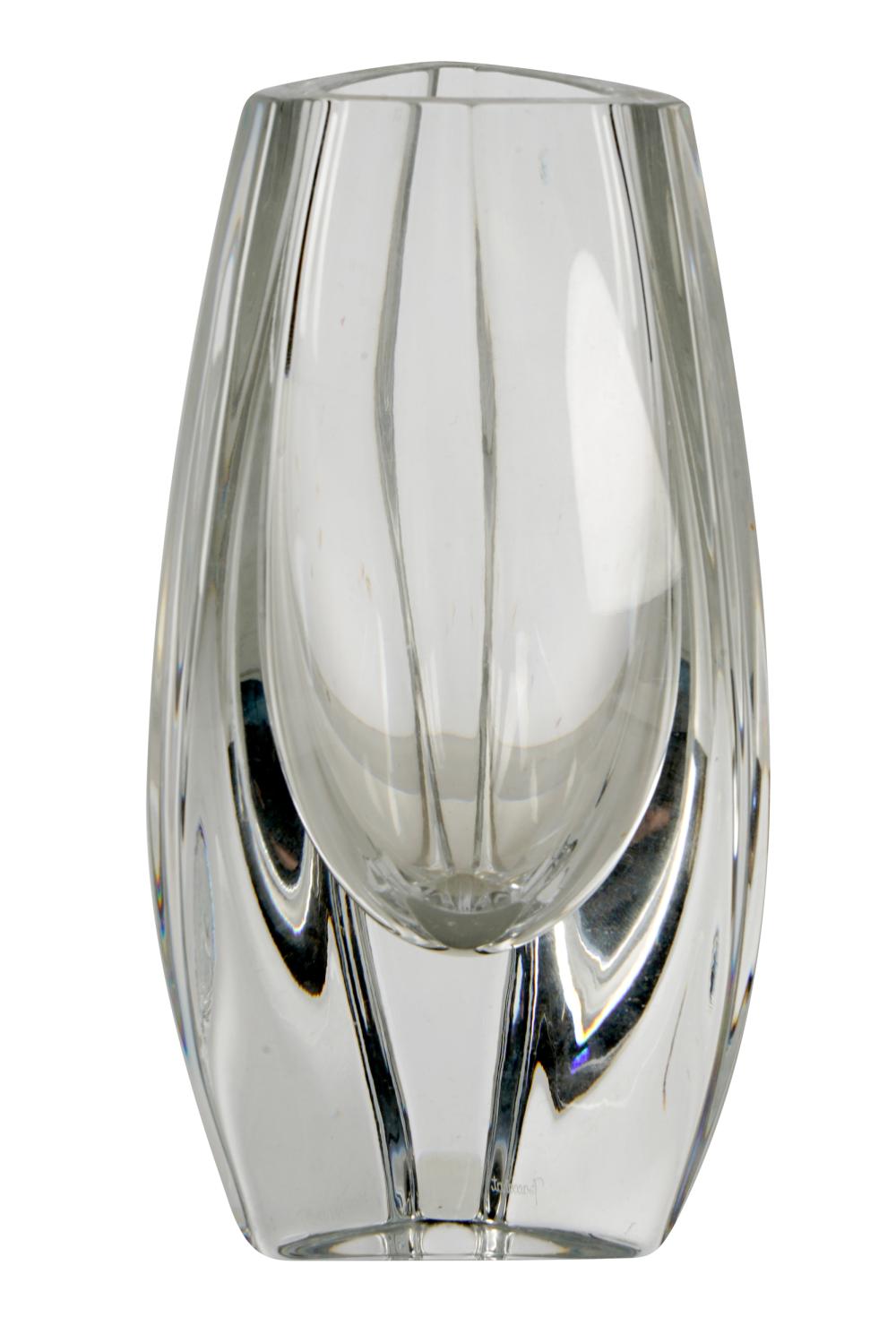 Appraisal: BACCARAT BOTTLE VASEeach stamped Baccarat underside Condition small scratches to