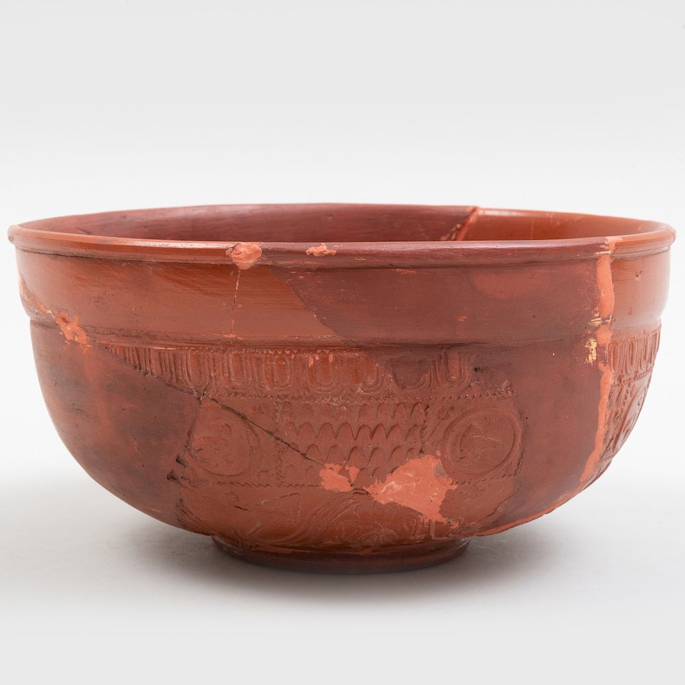 Appraisal: Roman Terra Sigilatta Relief Decorated Bowl Roman Terra Sigilatta Relief