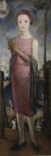 Appraisal: SIMKHOVITCH Simka Oil on Canvas Standing Woman Not visibly signed