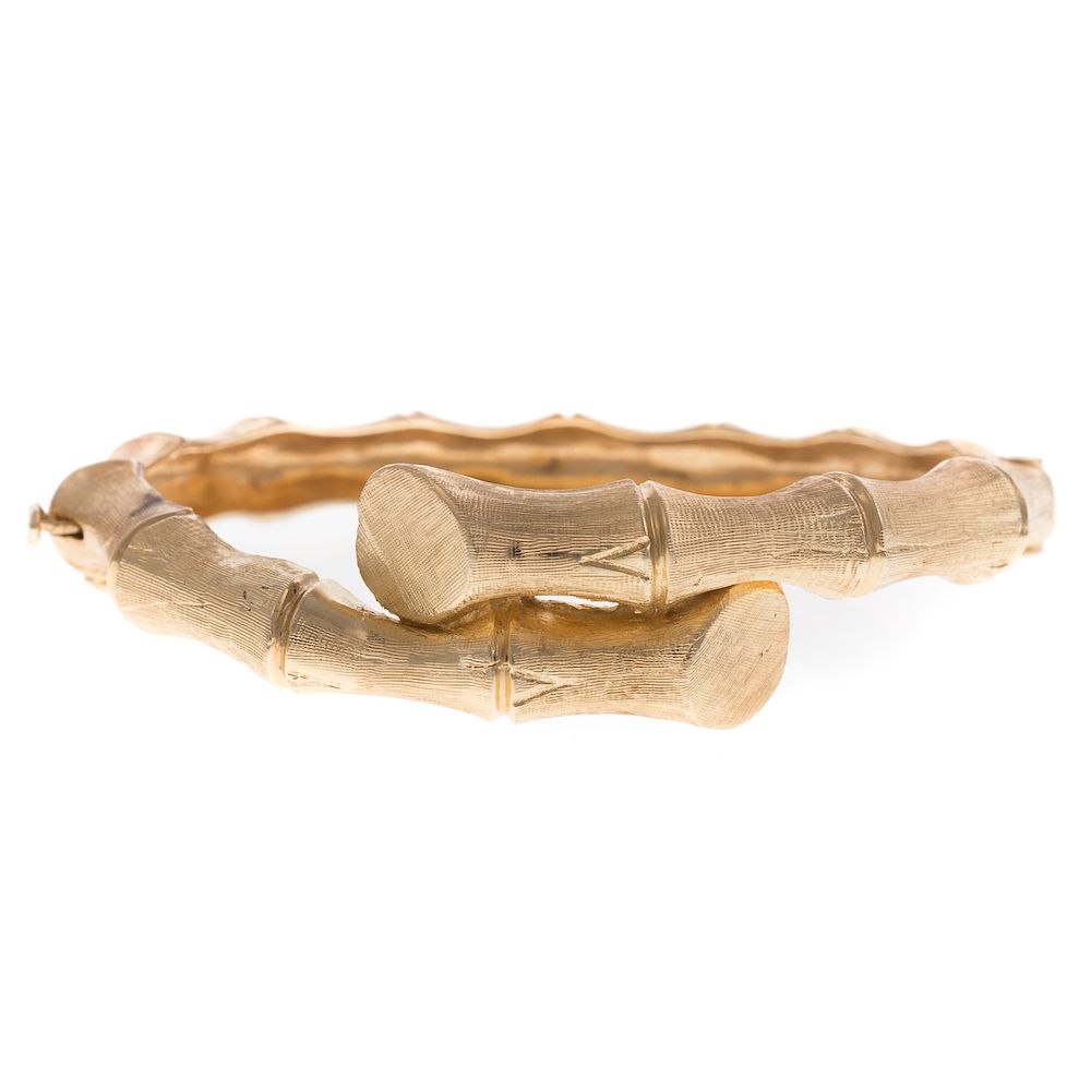 Appraisal: A Ladies Bamboo Bangle Bracelet in K K yellow gold