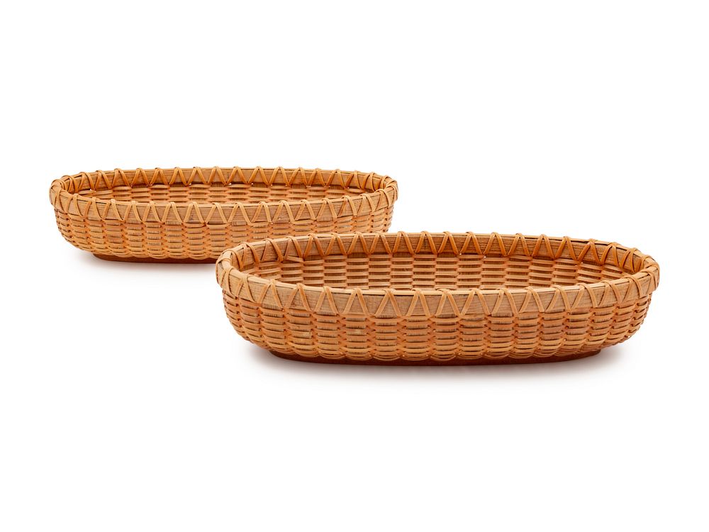 Appraisal: A Pair of Nantucket Baskets by Paul Willer A Pair