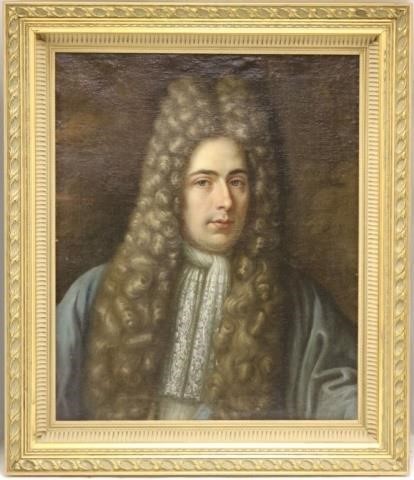 Appraisal: TH C ENGLISH OIL PAINTING ON CANVAS PORTRAITOF A NOBLEMAN