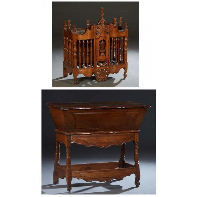 Appraisal: Exceptional French Provincial Carved Walnut Panetiere th c Provence the