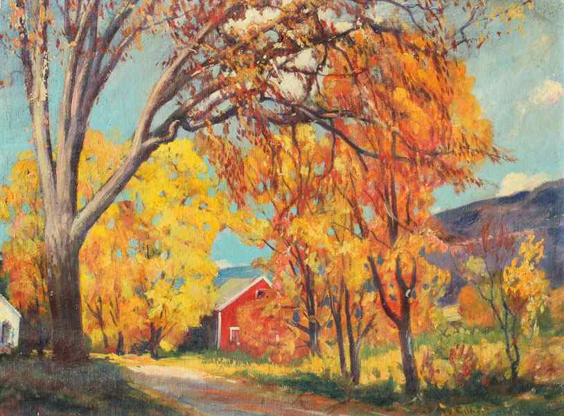 Appraisal: SMITH Gilbert Haven American - ''Road in Shaftsbury Vermont'' Down