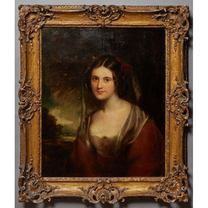 Appraisal: Attributed to Sir William Beechey - British Portrait of Mrs