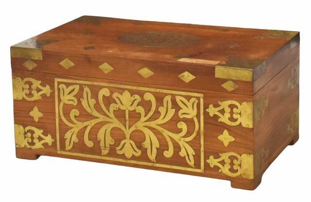 Appraisal: British Colonial small brass-bound chest late th early th c