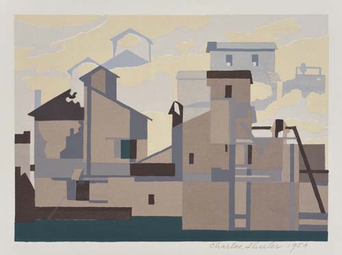 Appraisal: CHARLES SHEELER Architectural Cadence Color screenprint x mm x inches