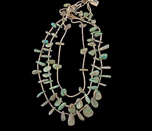 Appraisal: Navajo Turquoise Tab Necklaces lot of each with a tag