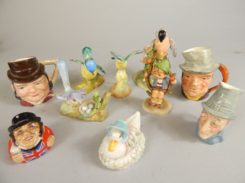 Appraisal: Various collectable ceramics to include character jugs Hummel Beatrix Potter