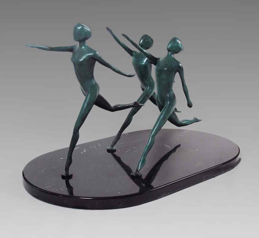 Appraisal: LLOYD Tom American th C Muses dancing female figures Patinated