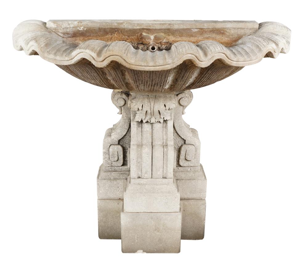 Appraisal: BAROQUE-STYLE CAST CEMENT PLANTERCondition with large chips to base and