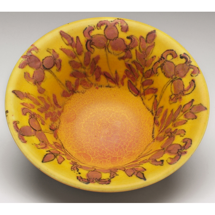 Appraisal: Unusual Rookwood bowl flaring form with a vivid yellow to