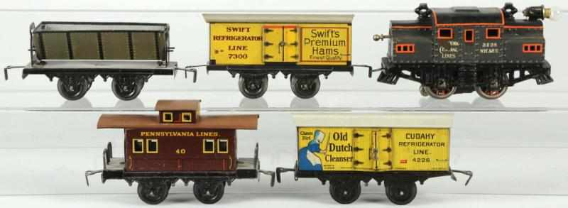 Appraisal: Bing O-Gauge Freight Train Set German Includes no electric style