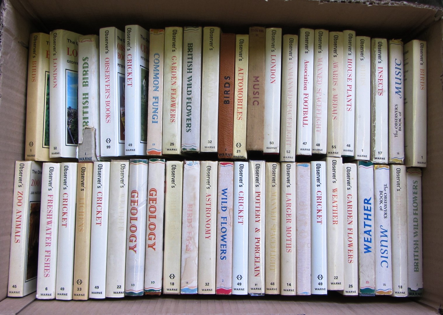 Appraisal: OBSERVER BOOKS vols mostly d wrappers some st Editions