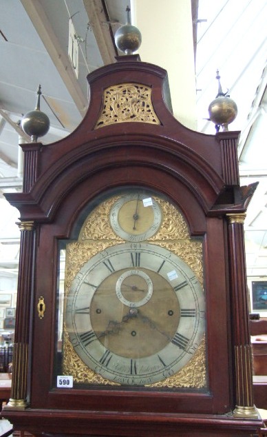 Appraisal: A George III mahogany cased eight day longcase clock the