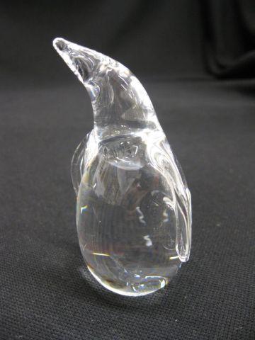 Appraisal: Steuben Crystal Figurine of a Penguin tall signed excellent