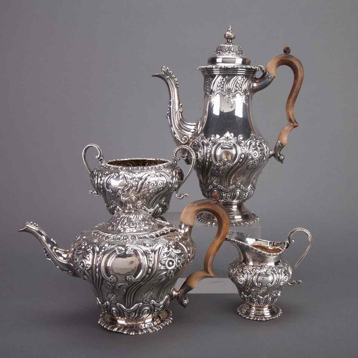 Appraisal: Victorian Silver Tea and Coffee Service West Son of Dublin