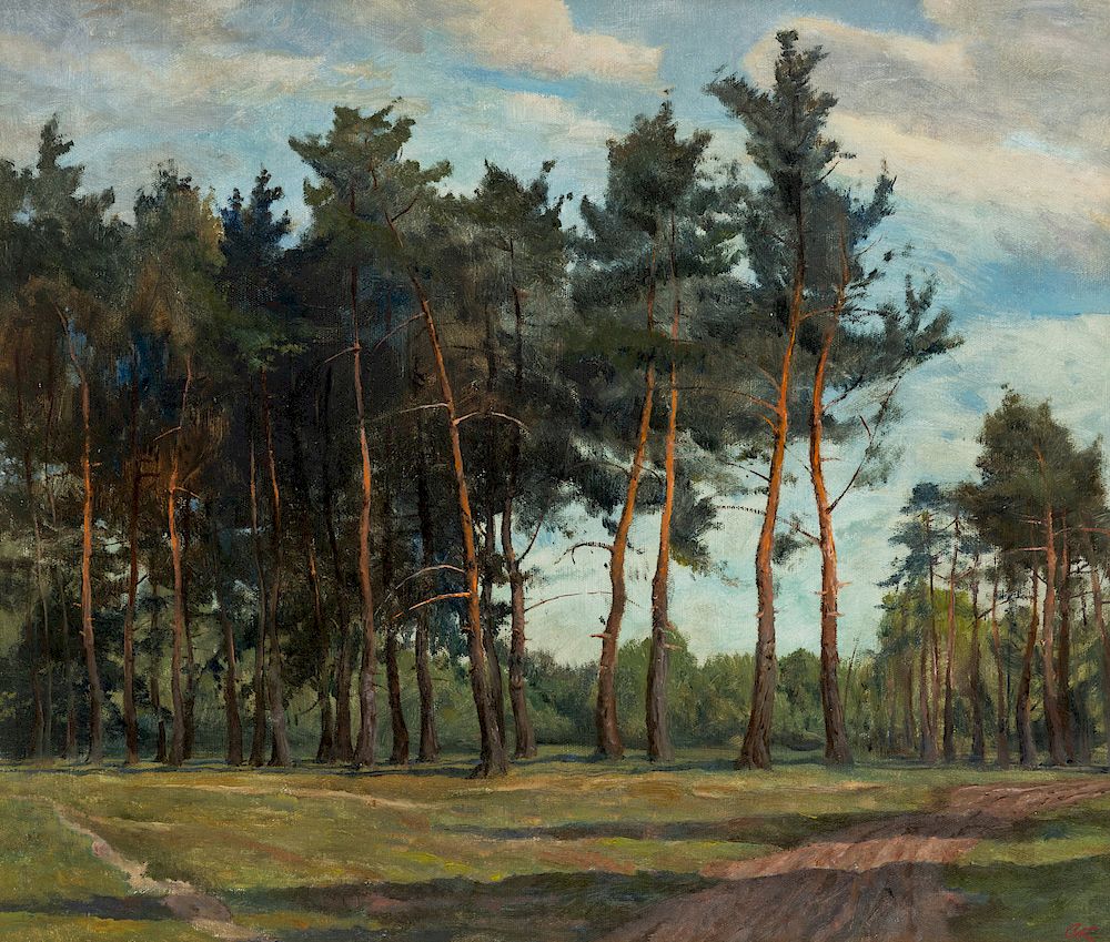 Appraisal: LEONID STEELE RUSSIAN - LEONID STEELE RUSSIAN - Pine Forest