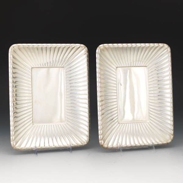 Appraisal: PAIR OF REED BARTON STERLING TRAYS x x Two Reed