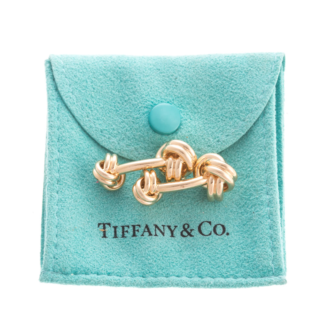 Appraisal: A Pair of Tiffany Co Cufflinks in K Gold K