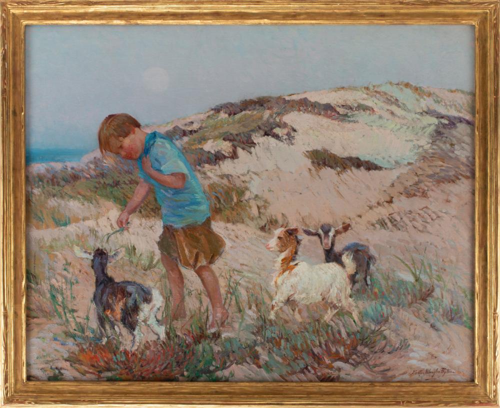 Appraisal: Bertha Sophia Menzler Dressler Peyton American - Four Kids oil