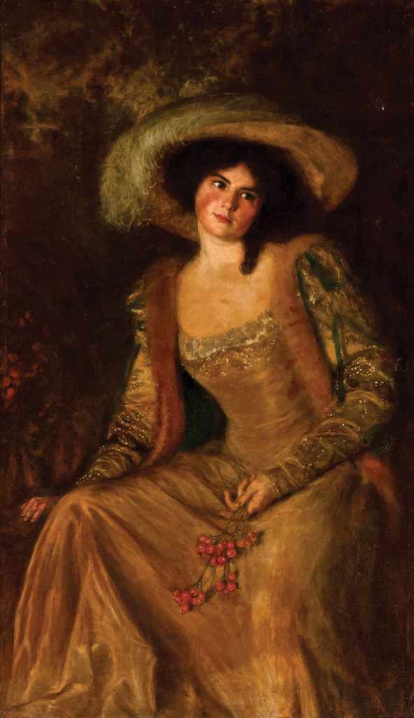 Appraisal: ADELE HERTER American - ''Portrait of Miss Phyllis de Kay''