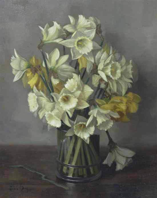 Appraisal: Hank Bay American st century Floral Painting of Jonquils oil