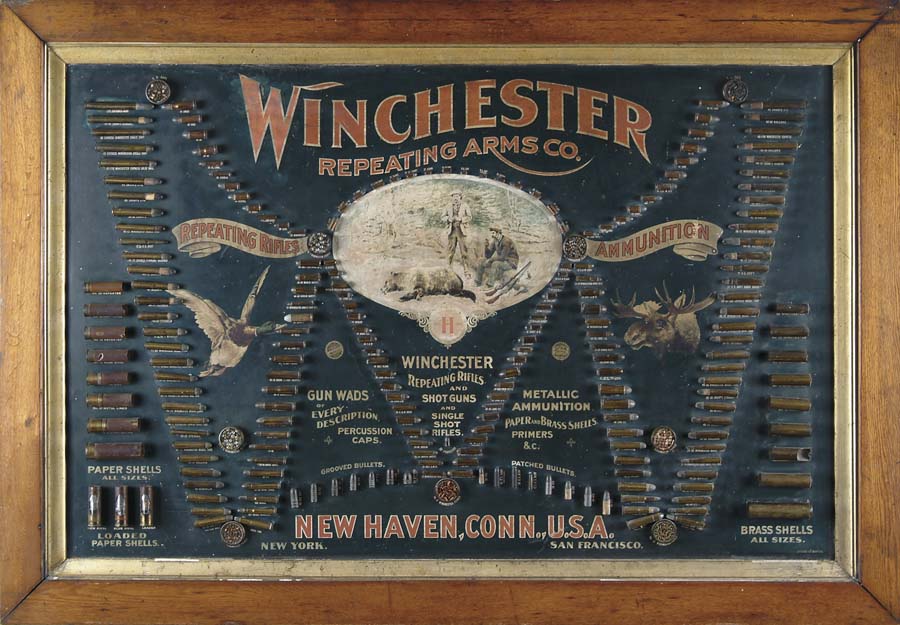 Appraisal: WINCHESTER MODEL DBL W Wonderful classic cartridge board in its