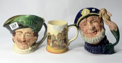 Appraisal: Royal Doulton large character jugs Cavalier Old Salt and Old