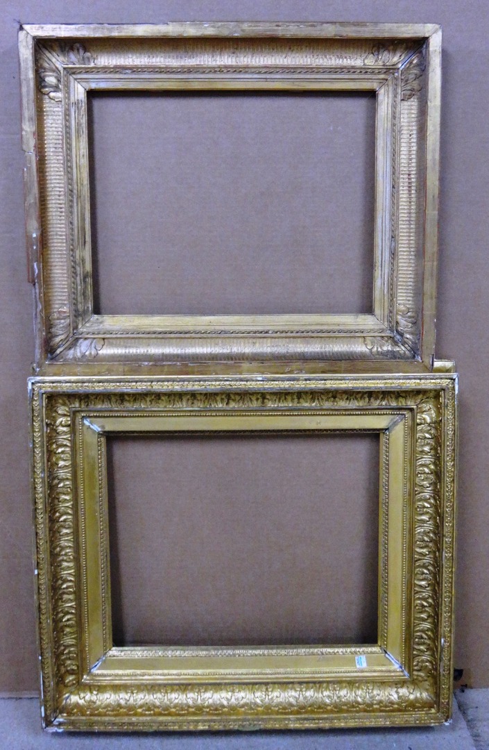 Appraisal: A th century gilt plaster moulded frame with foliate and