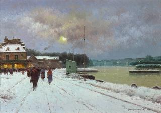 Appraisal: Painting Vasiliy Nicholayevich Gribennikov Vasiliy Nicholayevich Gribennikov Russian b Snow