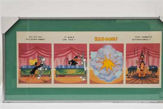 Appraisal: FRAMED AND SIGNED VIRGIL ROSS DAFFY DUCK AND BUGS BUNNY