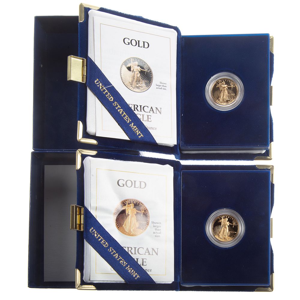 Appraisal: - Ounce Proof Gold American Eagles and oz Gold American