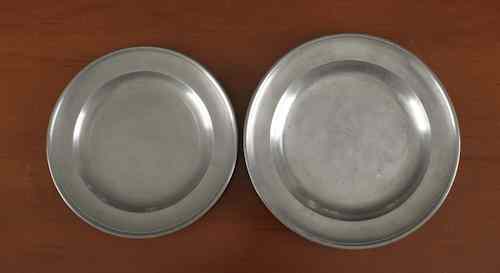 Appraisal: Two Baltimore Maryland pewter plates ca bearing the touch of