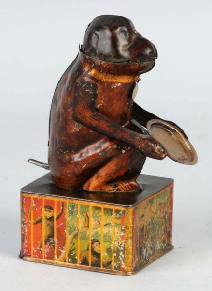 Appraisal: Tin Monkey Mechanical Bank Description German Working Condition Excellent