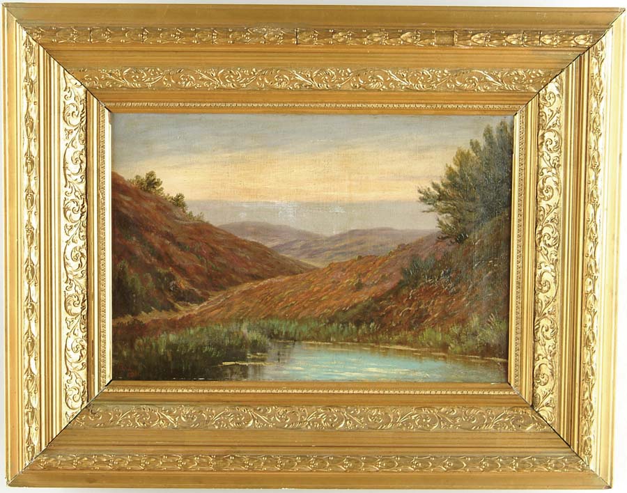 Appraisal: JOHN CLINTON OGILVIE American - VALLEY LANDSCAPE Colorful oil on