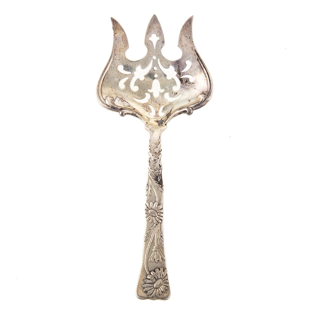 Appraisal: Tiffany Co Sterling Vine Cold Meat Fork Monogram on the