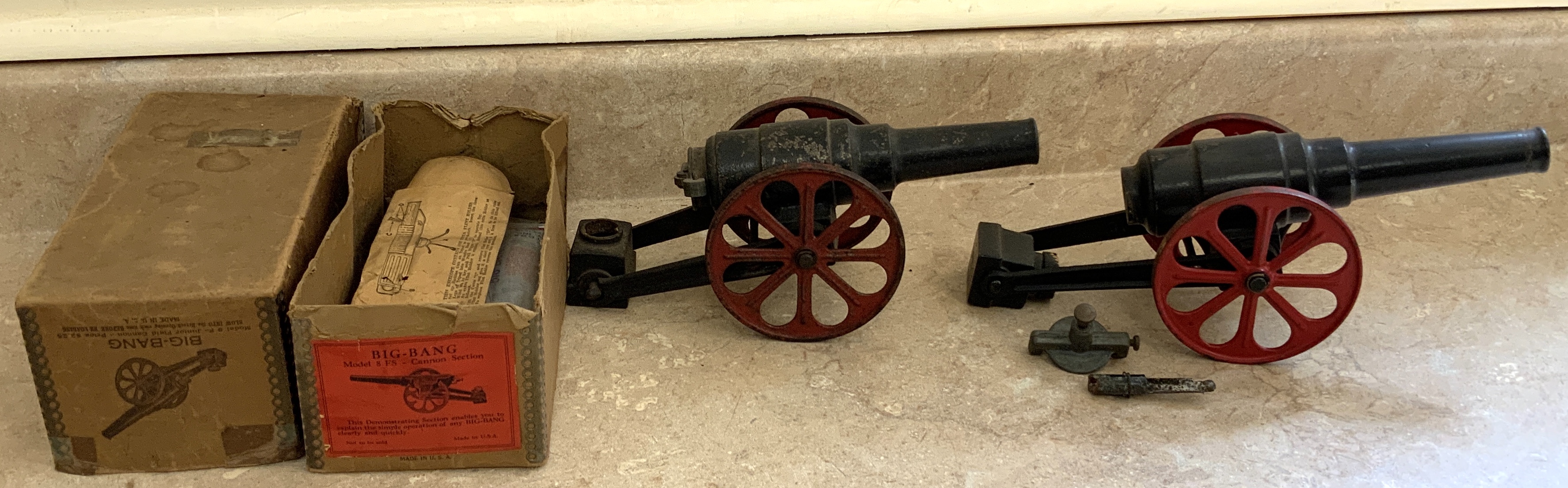 Appraisal: BIG BANG CARBIDE CANNONS With accessories and box