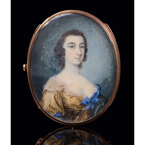 Appraisal: English School late th c - Portrait Miniature of a