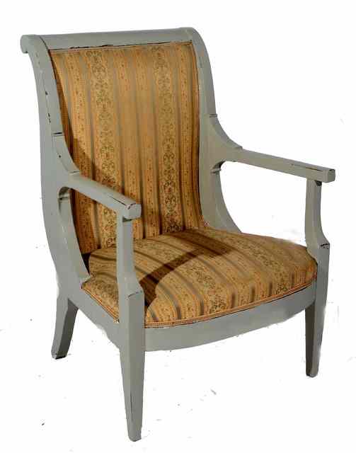 Appraisal: AN EARLY TH CENTURY NORTH EUROPEAN ARMCHAIR with scroll back