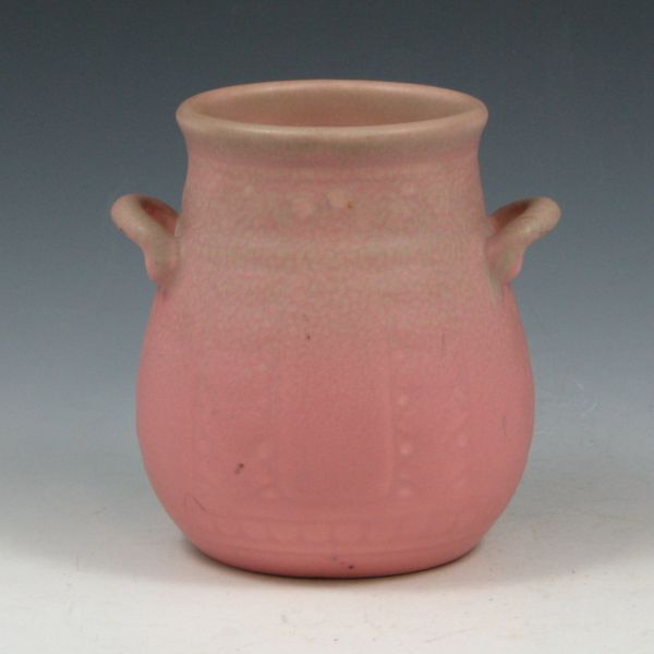 Appraisal: Rookwood handled vase from with light matte green over pink