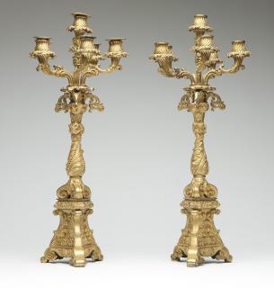 Appraisal: A pair of French gilt th century one marked to