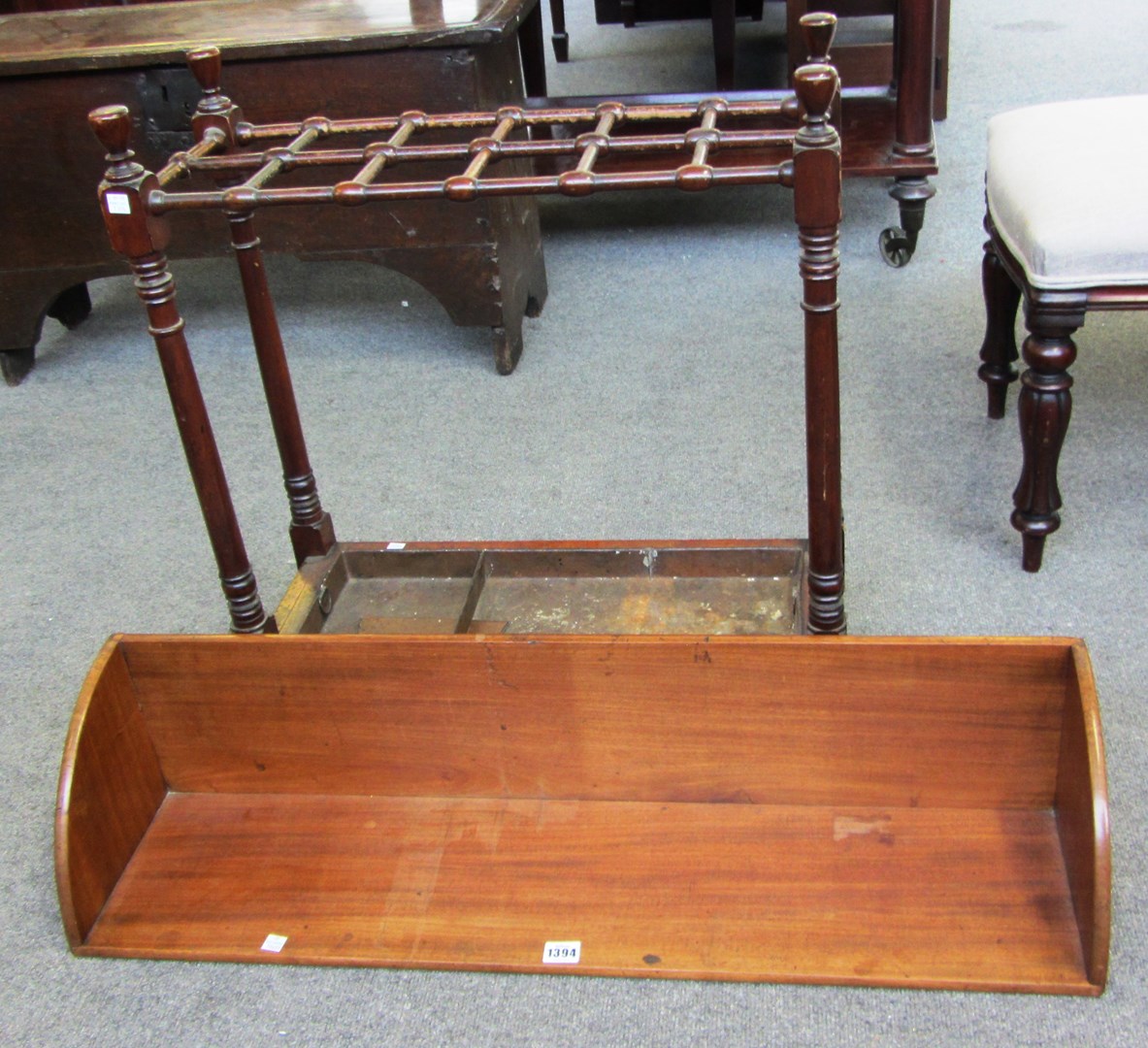 Appraisal: A th century mahogany open book trough cm wide together