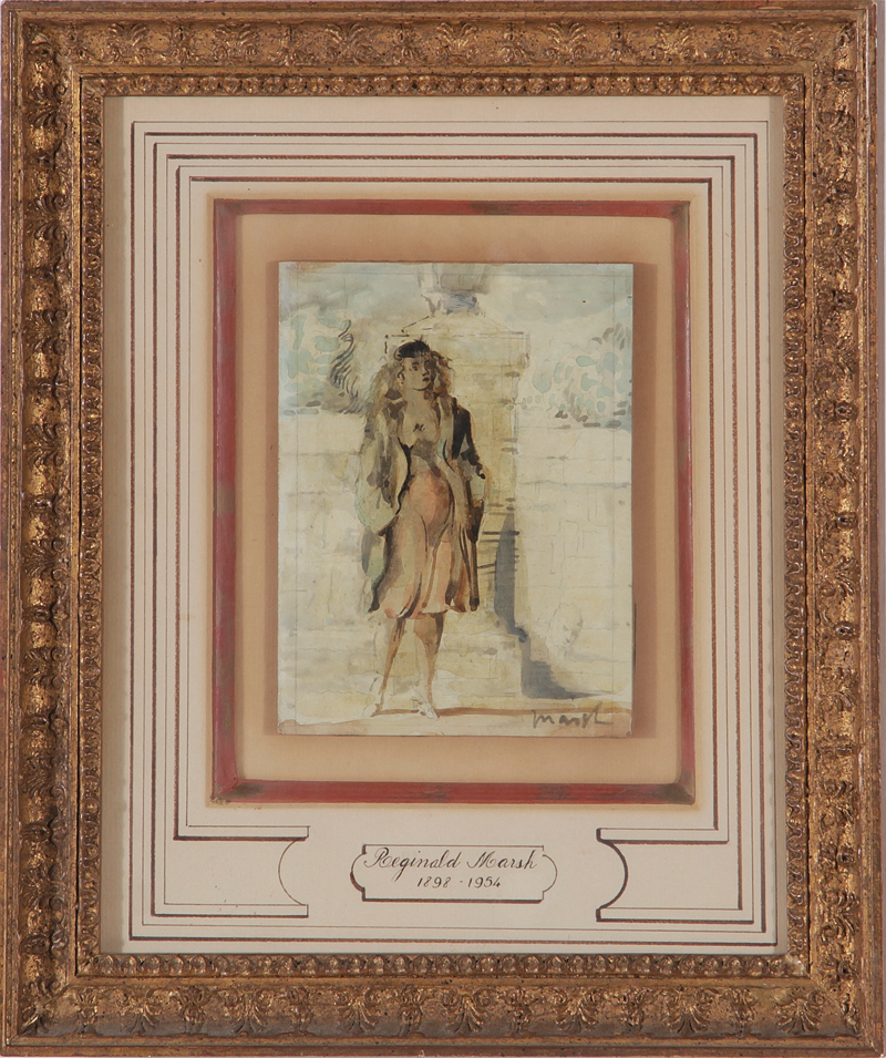 Appraisal: Reginald Marsh New York - WOMAN WALKING oil on board