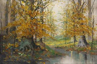 Appraisal: Painting Robert Wood Robert William Wood American - Autumn Creek