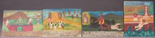 Appraisal: Group of Four Mexican Retablos th c one dated giving