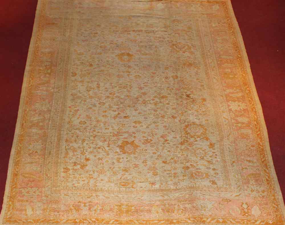 Appraisal: TURKISH OUSHAK RUG Provenance From a Palm Beach FL Collection